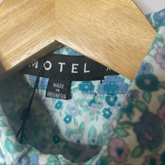 Motel Jeeves Dress Flower Power in Blue NWT - Picture 5 of 5
